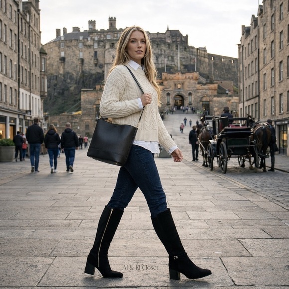 Blondo Shoes - Blondo Twyla Waterproof Tall Boots Black Suede Size 9M Block Heel New In Box